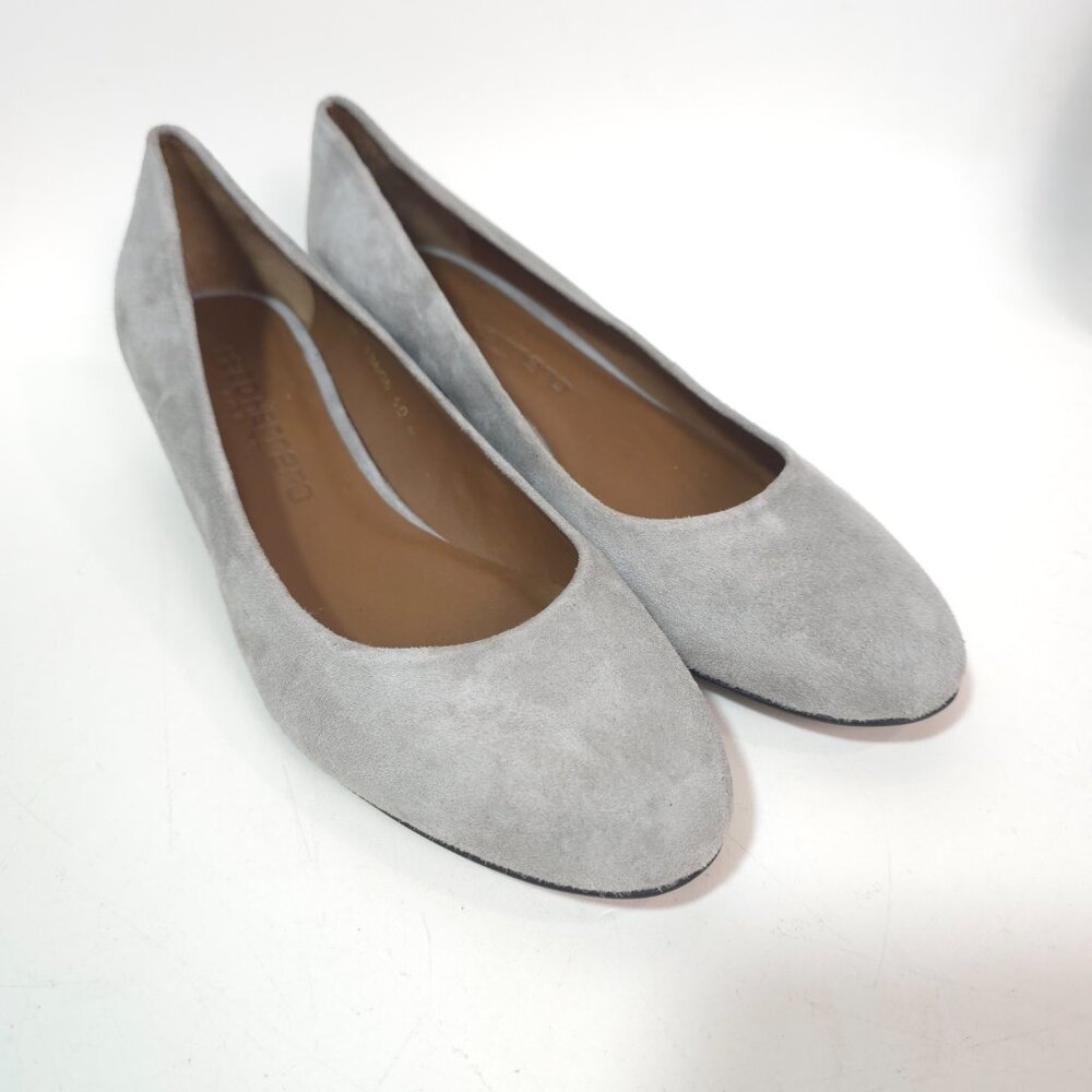 Paco Herrero Suede Low Heel Pumps Gray Slip On Comfort Shoes Womens Size 9 - Picture 10 of 12